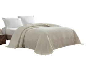 Beatrice Home Fashions 048986948114 Channel Chenille Bedspread Twin Ivory