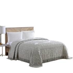 B07mxyx33z Beatrice Home Fashions Medallion Chenille Bedspread King Gray Medbpskggry