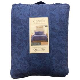 735732500190-p Becki Owens Ny Details By 3 Piece Diamond Stitch Floral Quilt Set With Tote
