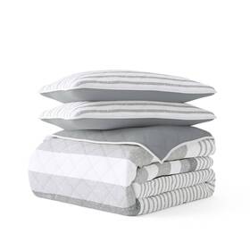 Becky Cameron 196901019118 Quilt/coverlet Reversible Polyester Shams King/cal King Gray 3pc