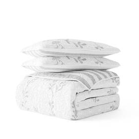 Becky Cameron 196901019323 Beckycameron Quilt/coverlet California King Farmhouse Modern Reversible Softgray