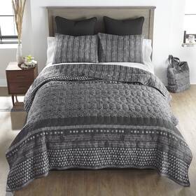 Y20296 Bed Bath & Beyond Donna Sharp Queen Bedding Set - 3 Piece Nomad Contemporary Quilt With