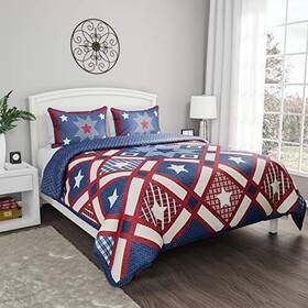 Bedford Home 193420918168 Twin Xl 2-piece Quilt And Bedding Set Hypoallergenic Polyester Microfiber