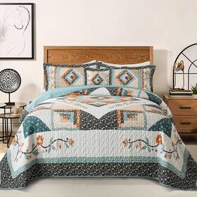 Bedifany 313095855807 Cotton King Size Quilt Sets Lightweight Bedding Set 98 X 1