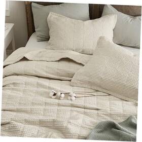 Bedshe 445052953929 Cotton Quilt Set King Size Bedspread Lightweight / Cal Beige