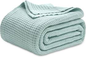 Bedsure 841745132737 100% Cotton Blanket Queen Size For Bed - 90 Inch X 03 Mint