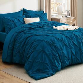 Bedsure 841745145256 Queen Comforter Set Teal - Bed In A Bag Size 7 Pieces Gentlesof