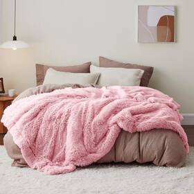 Bedsure 841745156146 Gentlesoft Fluffy Pink Blankets Queen Size 90 X 07