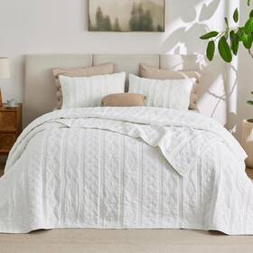B0cm3hny1p Bedsure 100 Cotton Quilt Set - Queen Size Bedspread Lightweight Soft Bed