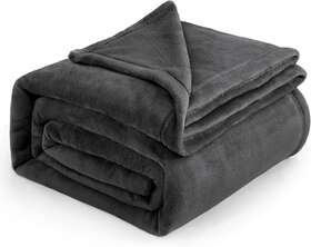Comin18ju074569 Bedsure Fleece Blanket Queen 90 Inch X Charcoal
