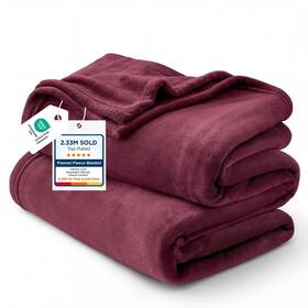 Us000018dth Bedsure Gentlesoft Fleece Throw Blanket 50 Inch X 60 Burgundy Red