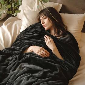 Usa9a3ab1qu Bedsure Gentlesoft Fleece Blankets Queen Size Black 90 Inch X
