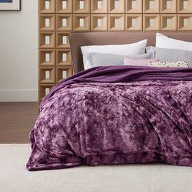 Usb0a9a2au1ki Bedsure Gentlesoft Sherpa Fluffy Blanket King 108 Inch X 90 06 - Purple