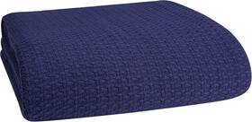 42748 Belizzi Home Elvana 100% Cotton Bed Blanket Twin 60 Inch X90 Navy Blue
