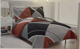 Dq10103k Bella Home - Spring Plaid Lightweight Reversible Quilt Set