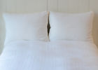 Bella Notte Celeste Deluxe Sham With Charmeuse Ruching Set In Winter White 805379309316