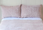 Bella Notte Hendrix Deluxe Shams With Satin Piping-pair In Heirloom Rose 805379314594