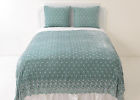 Bella Notte Silk Velvet Embroidered Queen Coverlet In Seaglass 805379202761