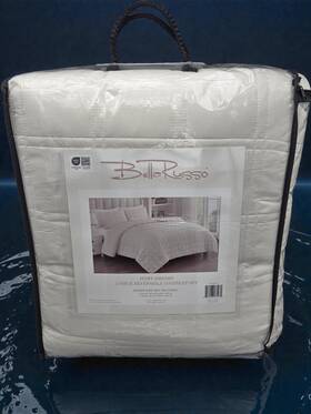 Inv00979 Bella Russo Ivory Dreams Queen 3-piece Reversible Coverlet Set 90x90 Oeko-tex