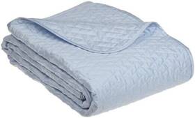 Bellino 821801601605 Luxury Italian Linen Raso Quilted Coverlet Sky Blue King New
