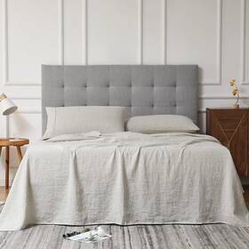 Berklan 700512899481 100% Linen Sheets King Size Set French Natural Flax With Stone Washed 16