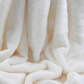 12798-fg-012 Berkshire Blanket Velvetloft Polyester Blankets Ivory Full Queen Full/queen