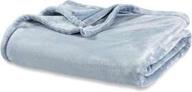 E0555-tx-18f Berkshire Blanket Classic Velvetloft Solid Bed Twin/twin Xl Polar Blue