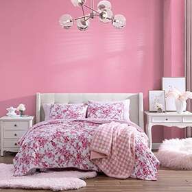 Betsey Johnson 883893802520 King Quilt Set Cozy Brushed Microfiber Reversible Bedding All Season