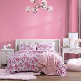 Ushsa91238136 Betsey Johnson Quilt Set Reversible Brushed Microfiber Bedding With Matching Shams Diamo