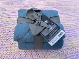 Better Homes & Garden 041808017241 And Gardens Blue Diamond Gauze King Shams 2 Count