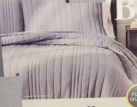 Better Homes & Gardens 041808161029 And Gray Linen Blend Full/queen Quilt Shams 3pc Set Bedding