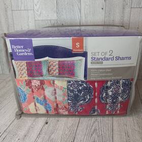 Better Homes & Gardens 041808858387 And Garden Standard Shams 20 Inch X28 Global Tiles Floral New