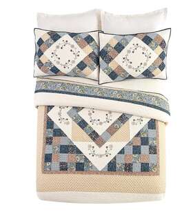 Better Homes & Gardens 580110511028 And Beige Americana Cotton Quilt Full/queen