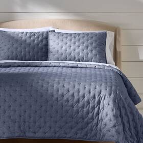Bh6436272962-92 Better Homes & Gardens And Indigo Chambray Quilt King