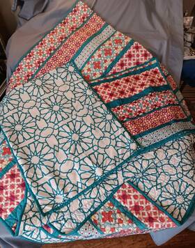 E2z005arlmlt Better Homes & Gardens S16 Reversible Queen And Colorful Quilt With Shams