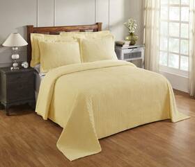 Better Trends 193675000823 Julian 100 Percent Cotton Tufted Chenille Bedspreads Yellow King