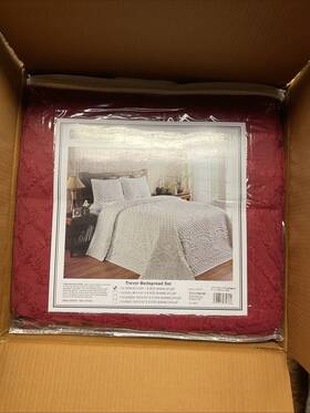 Better Trends 193675034378 Cotton Chenille Tufted Bedspread Set