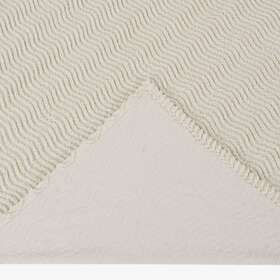 X110 Better Trends 840053031268 Bedspread 81 Inch Wavy Channel Stripes Design Ivory Twin White