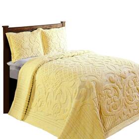 Better Trends 840053078416 Bedspread 100% Cotton Chenille Bedspreads Coverlet Luxurious Medallion Patter