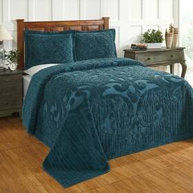 Bc3-076aa2-694 Better Trends Bedspread Full/double Size Teal 100% Cotton Soft 96 Inch X110 1 Piece