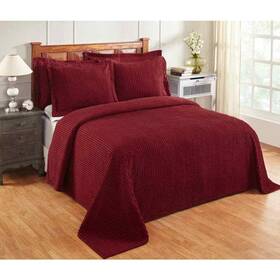 Bsasp3pcqubu Better Trends Quilts Nft Coverlets 102 Inch Lx110 W 3-piece Burgundy Queen Size Red