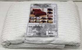 Rn138943 Better Trends Chenille Tufted Bedspread King White Jullian