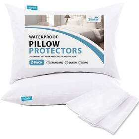 Usbc10200 Biloban King Pillow Protector Waterproof 4 Pack Cases With Zipper Noiseless And