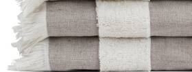Black & White Brands 426994559080 Lightweight Turkish Beach Towel - 100% Bci Cotton Unbleached Raw Fringe Oek