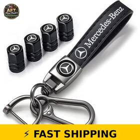Blickwinken 732758298612 Car Tire Valve Caps And Keychain Accessories - Compatible With Mercede