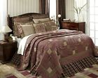 Block Irish Plaid Chain Everson Olive Quilt 3pc Set Burgundy Twin Bedding Bed