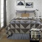 Block Patch Bedding Creme Twin Cotton 3pc Maddox Olive Blue Quilt Set 100