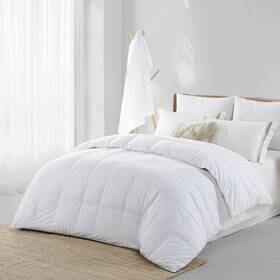 160412 Blue Ridge Home Fashions 350 Thread Count Cotton Damask Stripe Pattern Down A