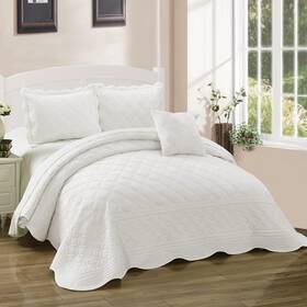 Bnf Home 313051589524 Soft Things Super Microplush 4 Piece Bedspread Set Oversize King 120 Inch
