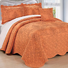 Bnfbdsqdamnt Home Soft Things Serenta Damask Piece Bedspread 731236415145